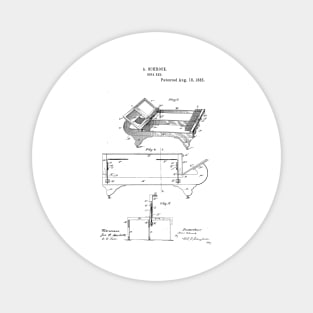 Sofa Bed Vintage Patent Hand Drawing Magnet